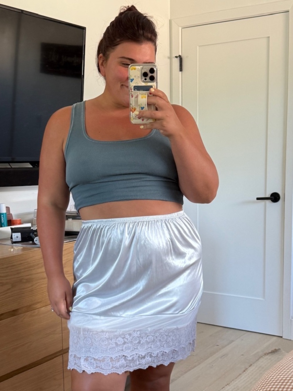 Melody Satin Skirt 2X